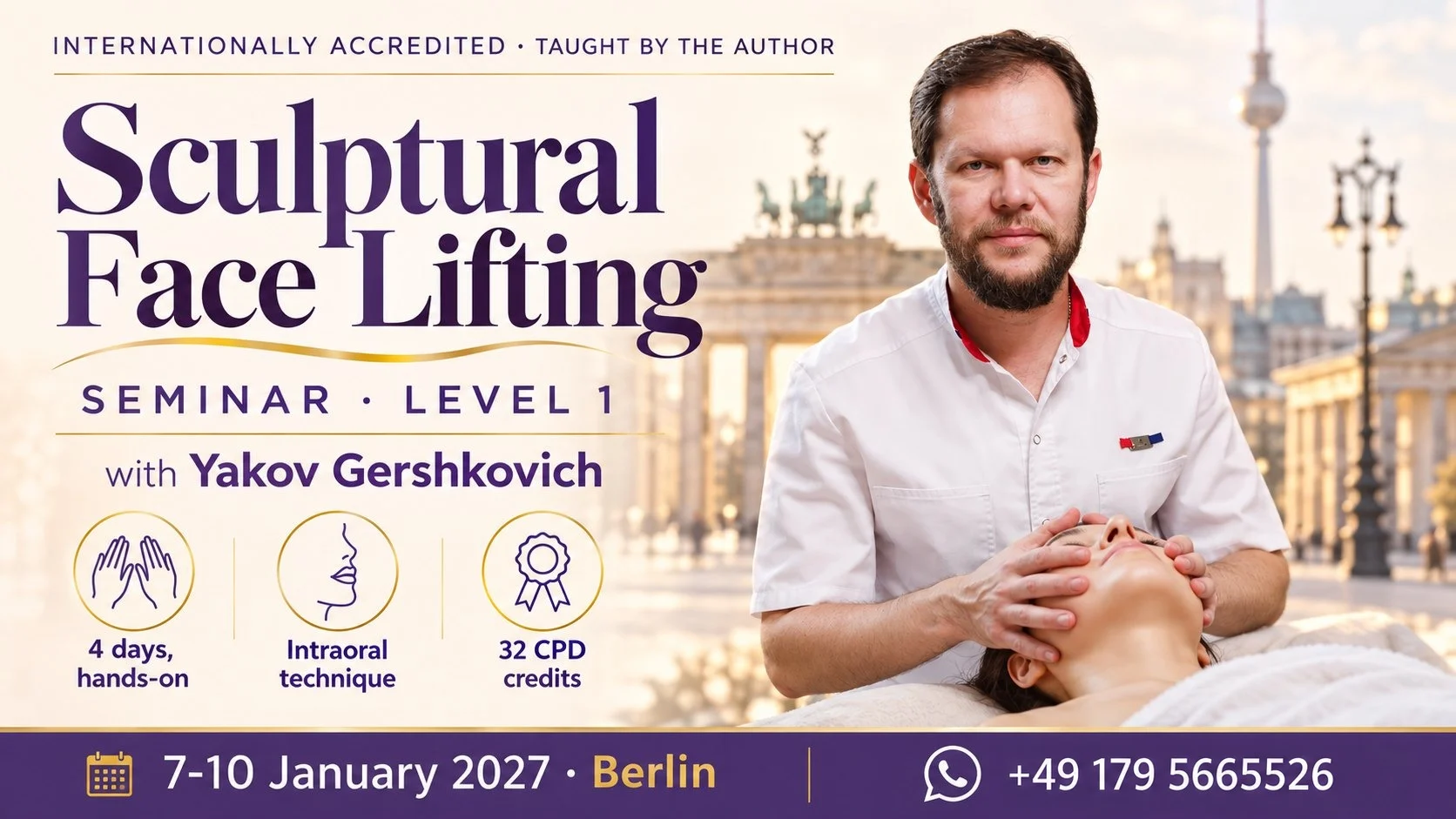 Sculptural Face Lifting Seminar with Yakov Gershkovich - Berlin, 7-10 January 2027
